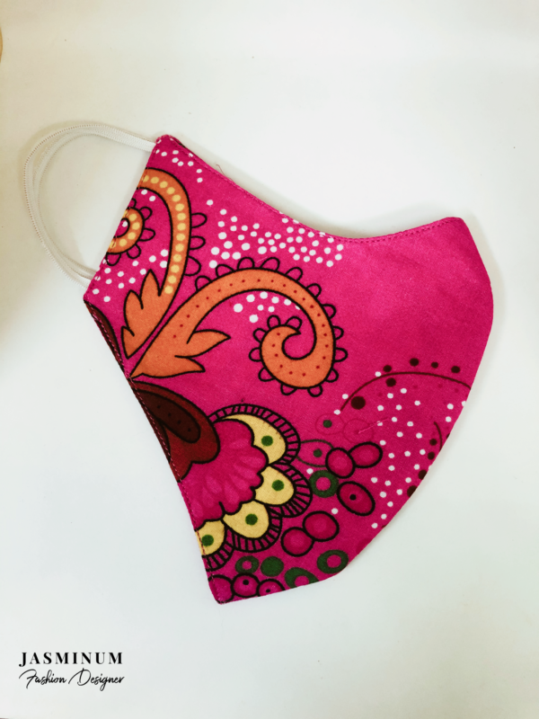 Hot Pink Printed Cloth Mask