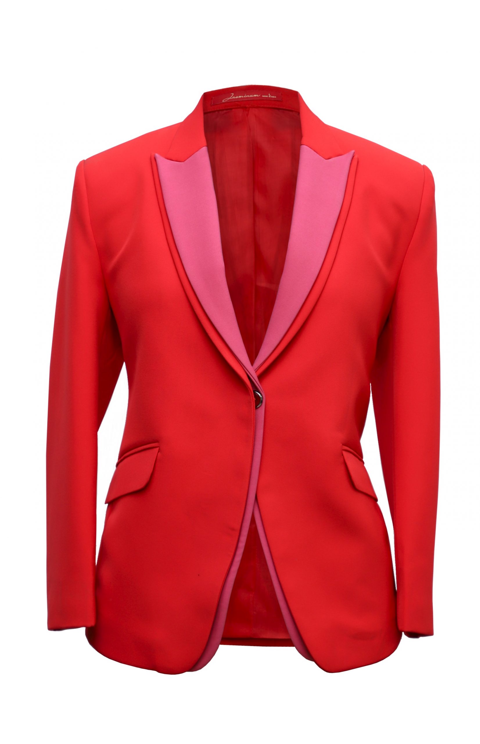 Red Double Collar Blazer – Jasminum