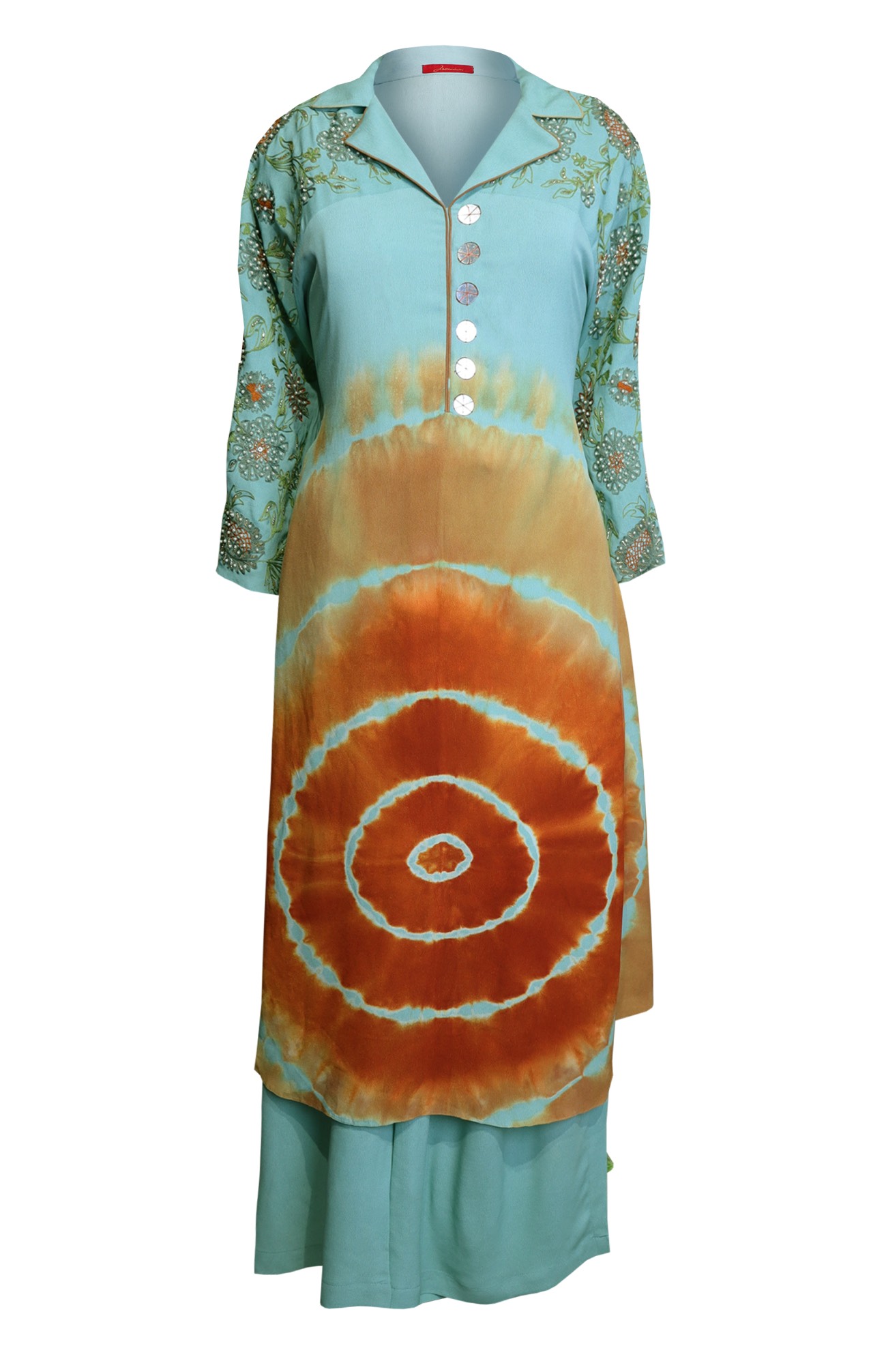 Sage Green Tie N Dye Kurta Set – Jasminum