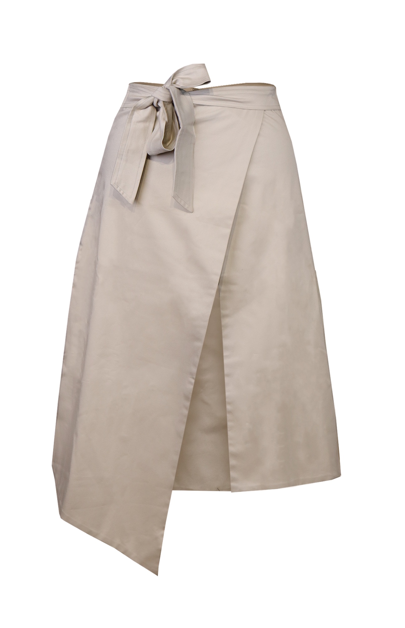 Ivory Chinos Wrap Skirt