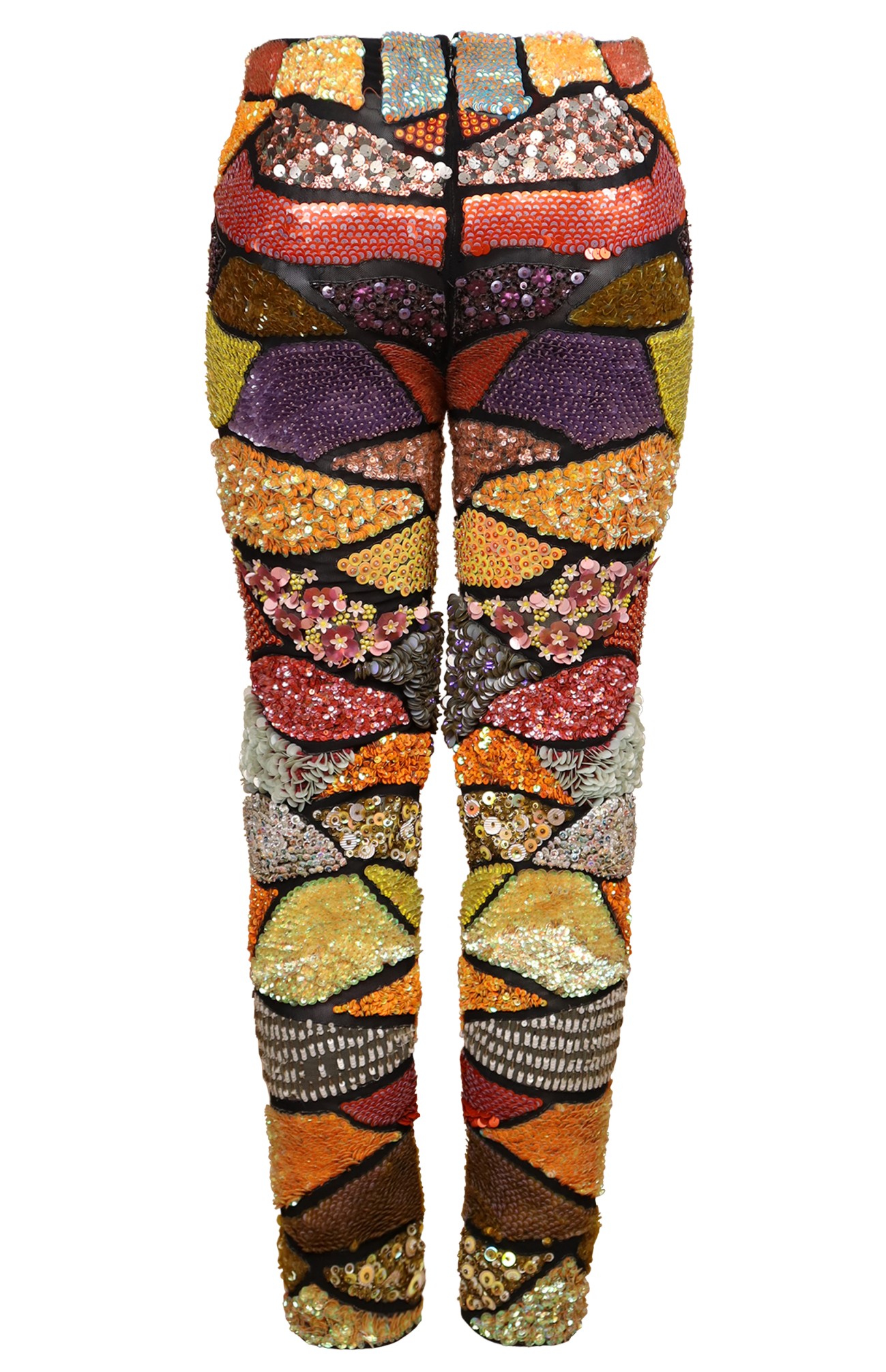 SEQUIN EMBROIDERED LEGGINGS