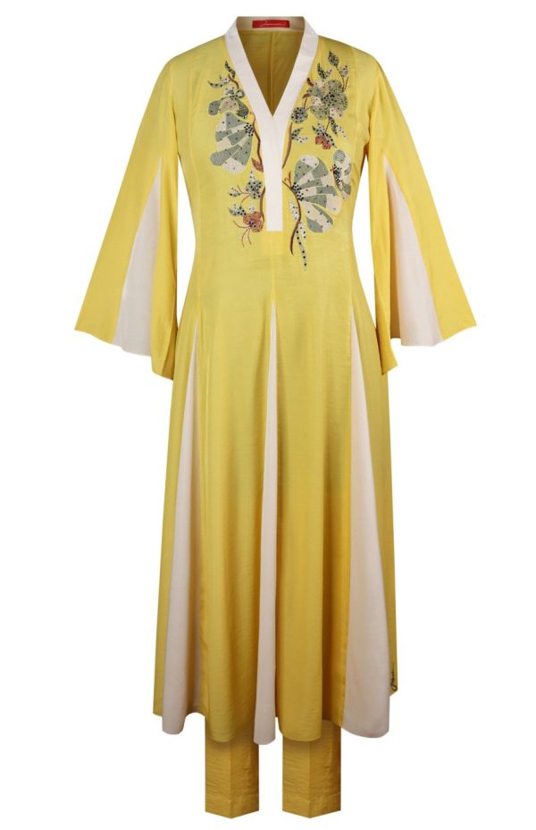 Butterfly Kurta Set With Godets